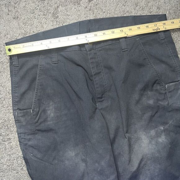 Carhartt Rugged Flex Canvas Work Pants Men 36x30 Gray Relaxed Fit Utility Pocket - Picture 4 of 9